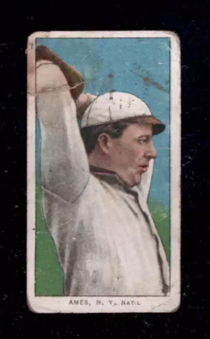 CardboardHistry's tweet photo. Here’s the 1st MLB pitcher to throw 9 innings of no-hit ball on an #OpeningDay. Not #RapidRobert who began 1940 season w/ a no-no, but Red Ames who threw 9 no-hit innings for #Giants on 4/15/09 vs #Superbas. He lost his no-no in 10th & his shutout & game in 13th.😖 #Hardluck https://t.co/Der680BmLO