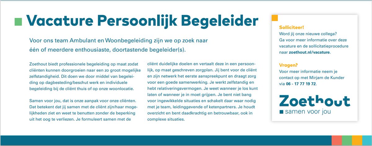 Op zoek naar een leuke baan? zoethout.nl/werken-bij-zoe…