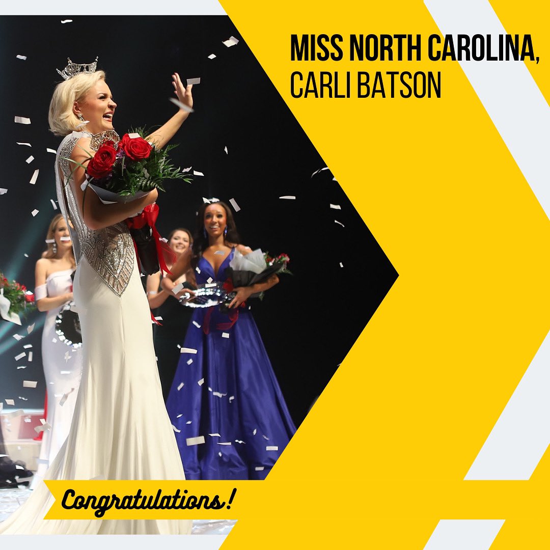 It is with happy hearts that we officially congratulate our very own Carli Batson on being crowned Miss North Carolina!✨
Carli is a Co-Captain for the upcoming season and will be a Senior in the Fall. We are so proud of you, Carli, and cannot wait to follow you on this journey!