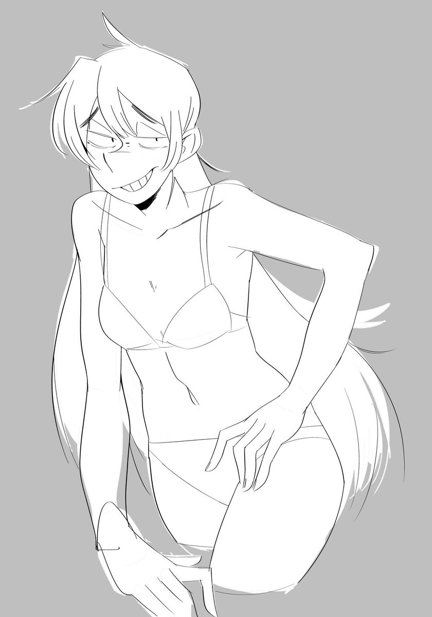 ラフから線画まではこんな感じでした 