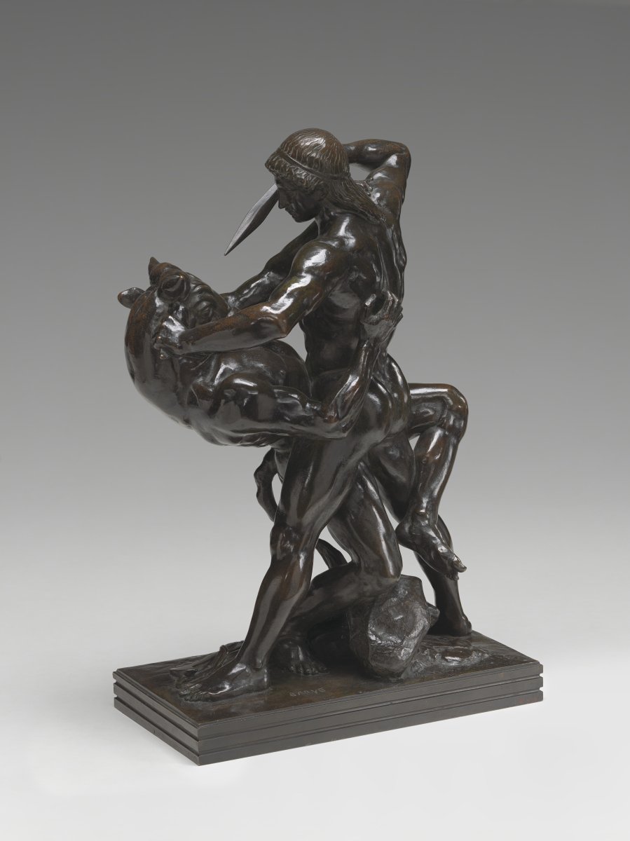 vmfamuseum's tweet photo. Often the most-viewed piece in our online collection database, “#Theseus Slaying the Minotaur” from 1843 by Antoine-Louis #Barye is now on display in the “Romantic Bronzes” exhibition. #GreekMythology https://t.co/oEYvV2TM5Q https://t.co/Wad8FySo6M