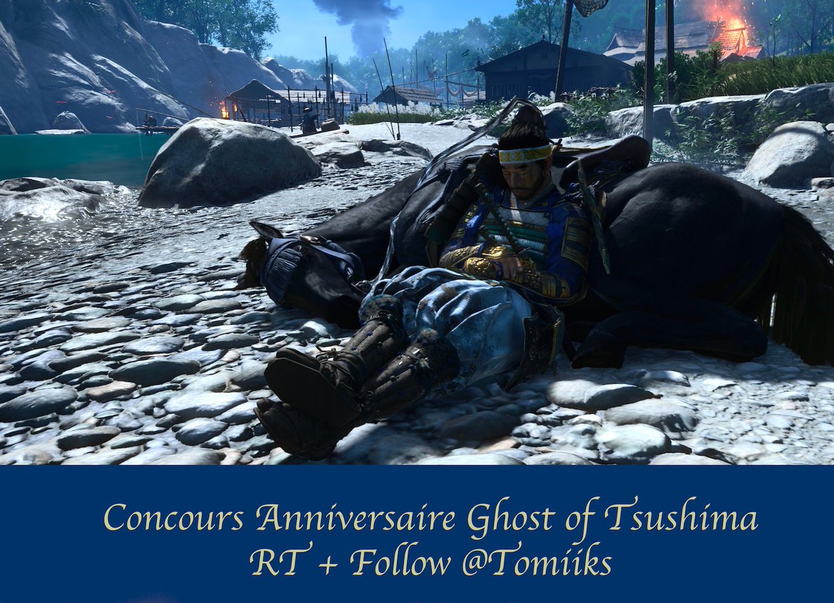 #Concours RT + FOLLOW Special #GhostofTsushima Pour fêter les 1 an de la libération de Tsushima par Jin Sakai, <a href="/PlayStationFR/">PlayStation France</a> et moi t’offrons de très jolies éditions du jeu ! 
- 1 Édition Collector
- 1 Édition Spéciale
- 1 DS4 Titanium Blue
🏆3 gagnants
⏱️TAS le 27/07 à 16h
