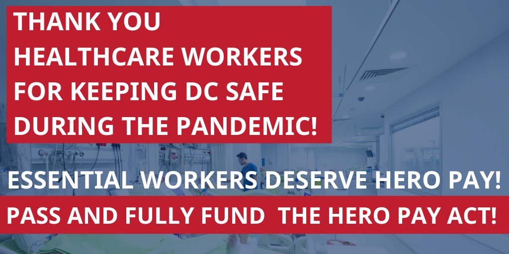 Healthcare workers were on the frontlines of the pandemic risking their life to help the rest of the city survive this terrible pandemic. It is long past time for them to receive Hero Pay #HeroesPayAct