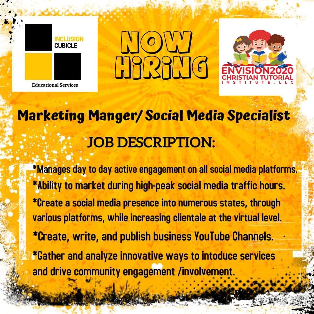 Vision2020Tutor's tweet photo. We are HIRING! Contact us at (601) 327-5219 for more info🙂 https://t.co/WQo4FPhofj