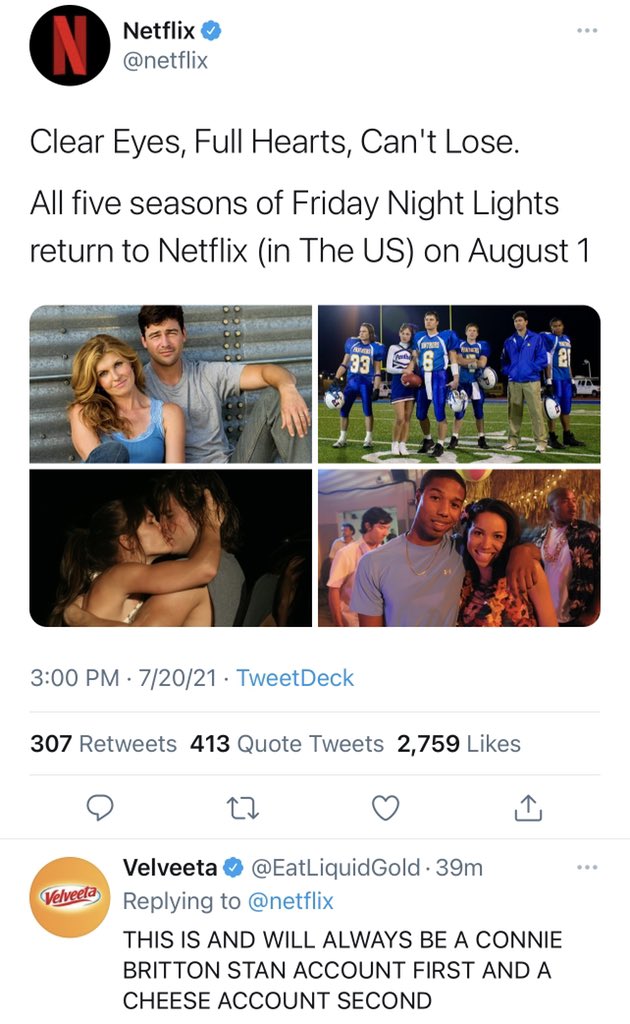 Reluctantly, I am now a Velveeta @EatLiquidGold supporter for life. Panthers Forever.