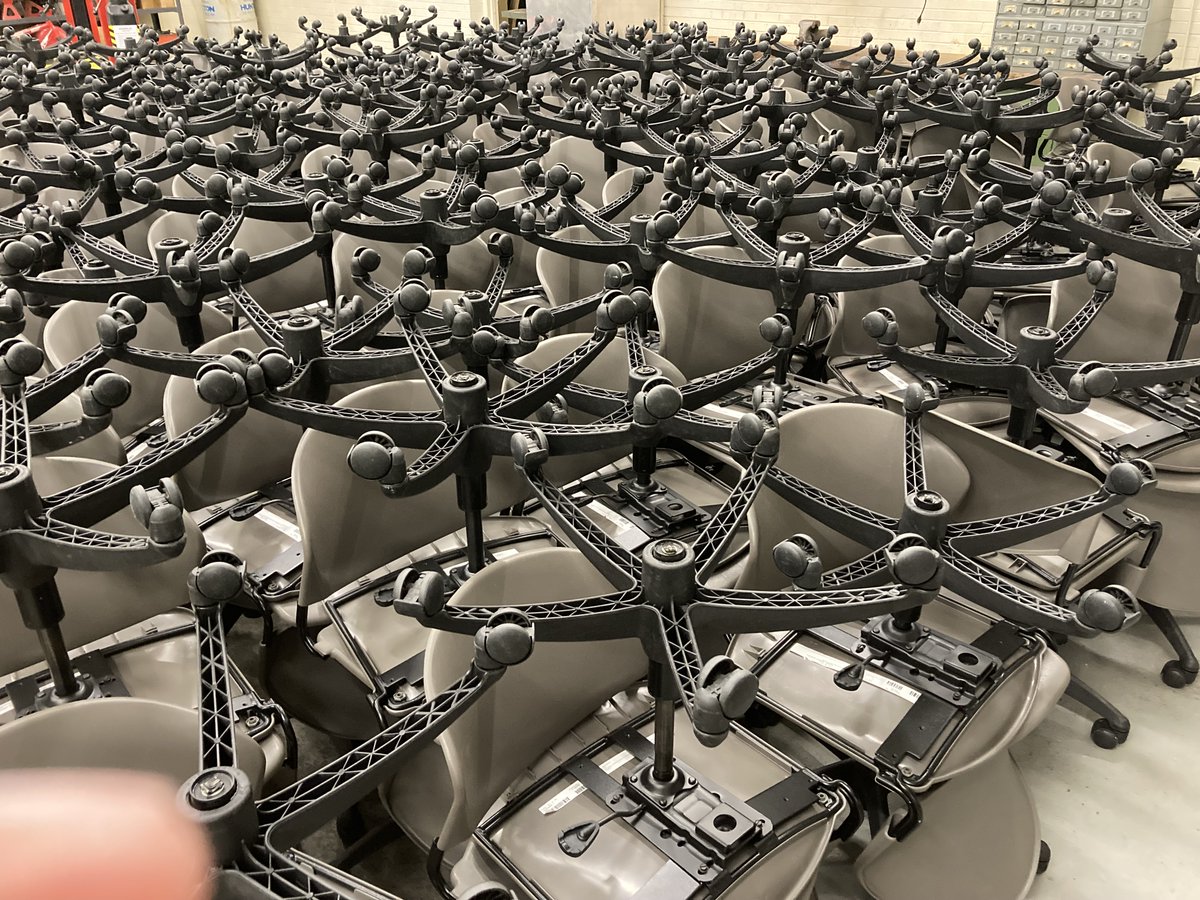 Huge thanks goes out to NMU for the extremely generous donation of 800 chairs. This donation will help upgrade many student chairs original to our buildings. Thanks NMU!!!