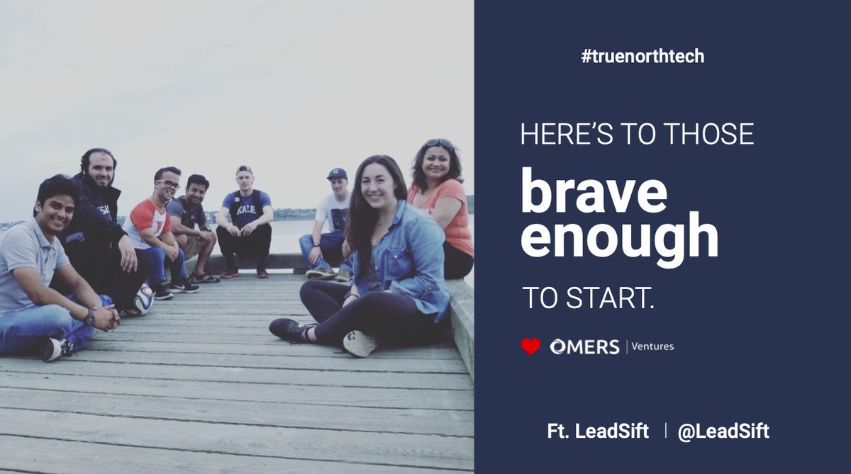 Here's to those brave enough to start ... and then keep going! <a href="/LeadSift/">LeadSift (a Foundry Company)</a> <a href="/antiphobe/">Sreejata Chatterjee</a> <a href="/pykler/">Hatem Nassrat</a> <a href="/tdas/">Tukan</a> 
 #truenorthtech bit.ly/2UJUGqy cc. <a href="/briankobus/">Brian Kobus</a>