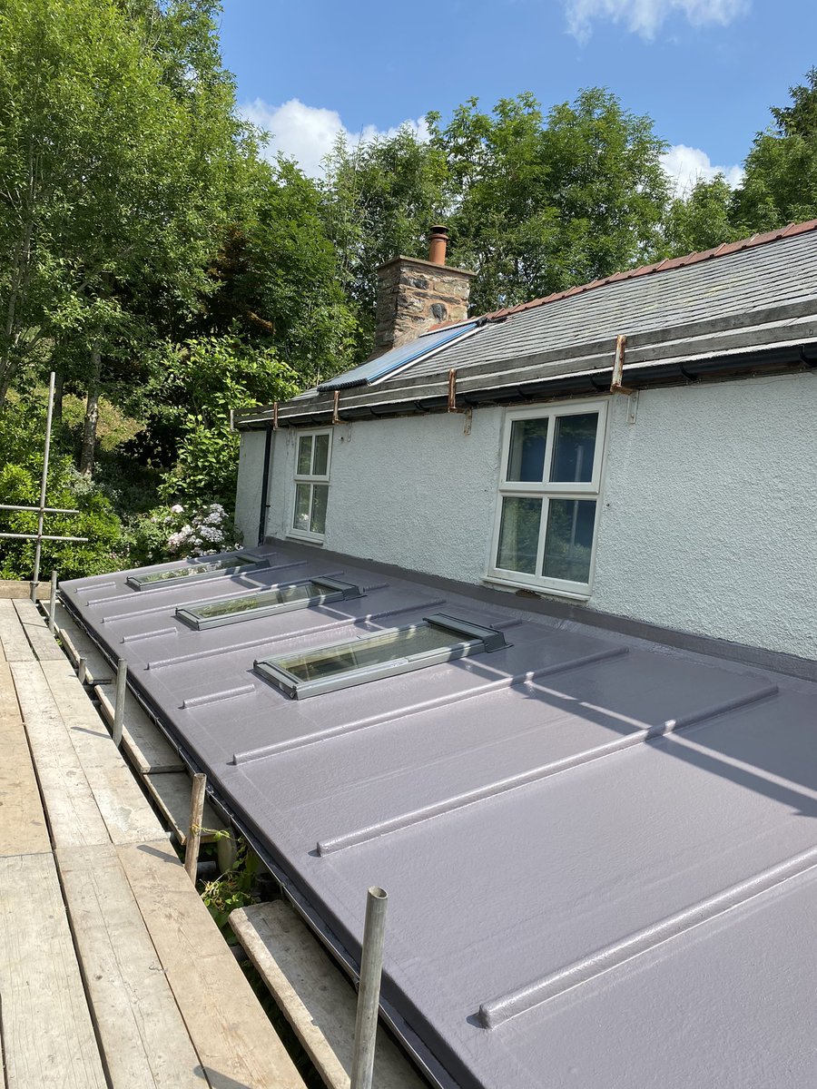 Polyroofnw's tweet photo. PNW ROOFING’s Latest little project completed today, lead scroll effect roof in stunning north Wales, using polyroof protec system. #polyroof #pnwroofing #roofing https://t.co/f3FL4CHtfq https://t.co/v99i1y4ZNu