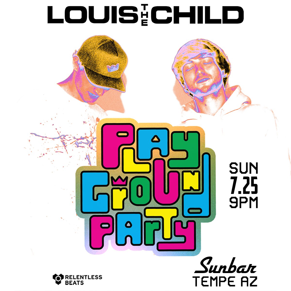 RelentlessBeats's tweet photo. #ShowAnnounce - Its a playground party at Sunbar with @LouisTheChild on Sunday July 25 following their Euphoria Tour stop at Rawhide! 👑💞

Presale for Euphoria - Chandler online ticket buyers begins Thursday at 10am PT (watch your emails!)

Public on sale Friday at 10am PT https://t.co/tGdVx3fkx4