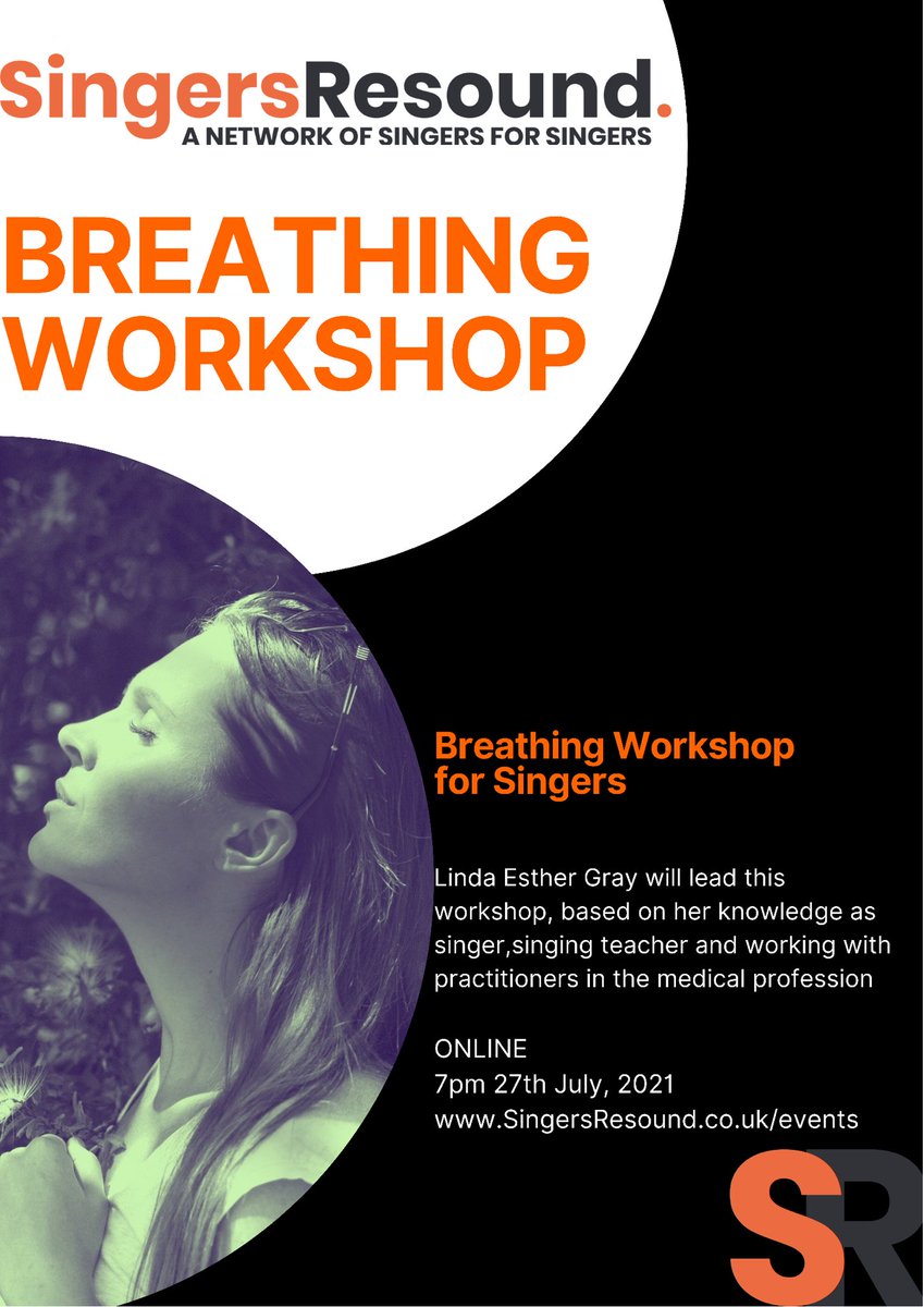 Join us next Tuesday July 27th @7pm for a Breathing Workshop led by Linda Esther Gray. #selfcare #operasingers #workshop