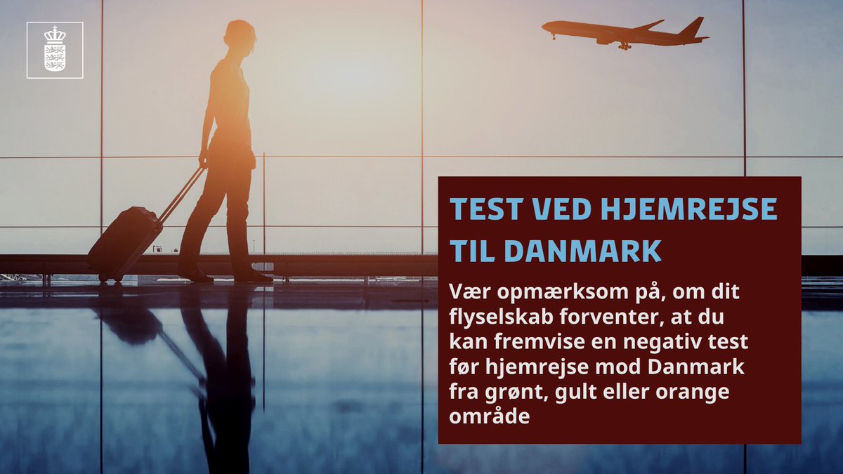 UMBorgerservice's tweet image. Der er ikke testkrav før ombordstigning på fly fra grønt, gult eller orange land/region til DK. Enkelte rejsende oplever dog, at flyselskaber forventer negativ test. Derfor opfordres du til at afklare, hvad der gælder for dit flyselskab. Læs om hjemrejse: bit.ly/3wVSUAg