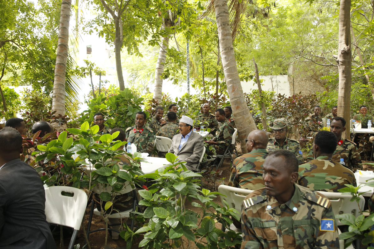 It was indeed a memorable #EidAlAdha spending it with our beloved 🇸🇴 forces in #Mogadishu. To our soldiers, doctors, &amp; everyone who sacrificed their Eid joy to serve &amp; Stand for our nation, we dedicate this day to you. To all our citizens and Muslims worldwide, Happy #EidMubarak