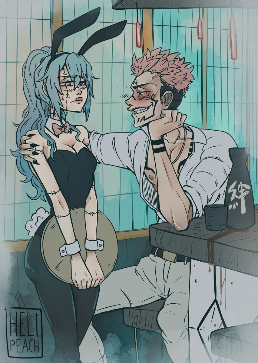 HeliPeach's tweet image. Fem Mahito &apos;s part-time job,... and her least favourite customer, who only pays in cash, is already there. Aka Sukuna 🍸👹
#jujutsukaisenfanart #JujustuKaisen #mahito #femmahito #sukuna