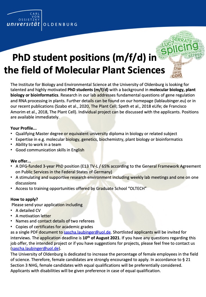 Please RT: We have open positions for postdocs and PhD students