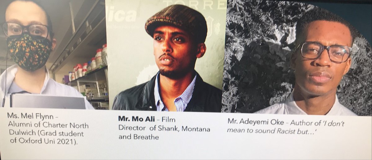 TCSDulwich's tweet photo. Massive thanks to @MoAliDirector, Mr. Adeyemi @Adeptales1 and our lovely alumni student @MelFlynn6 for talking at the Diversity Day assembly! They shared their experience of Racism, Sexism, LGBT+ issues with students/staff and showed the impact of sharing 'your' stories! https://t.co/eq3qfeU3KH