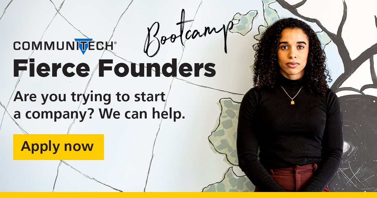 Have a great business idea? Get started with Fierce Founders Bootcamp. The six-week program supports woman-identifying and/or non-binary founders as you validate ideas and work on building out an MVP.

Let’s get started: communitech.ca/how-we-help/fi…
