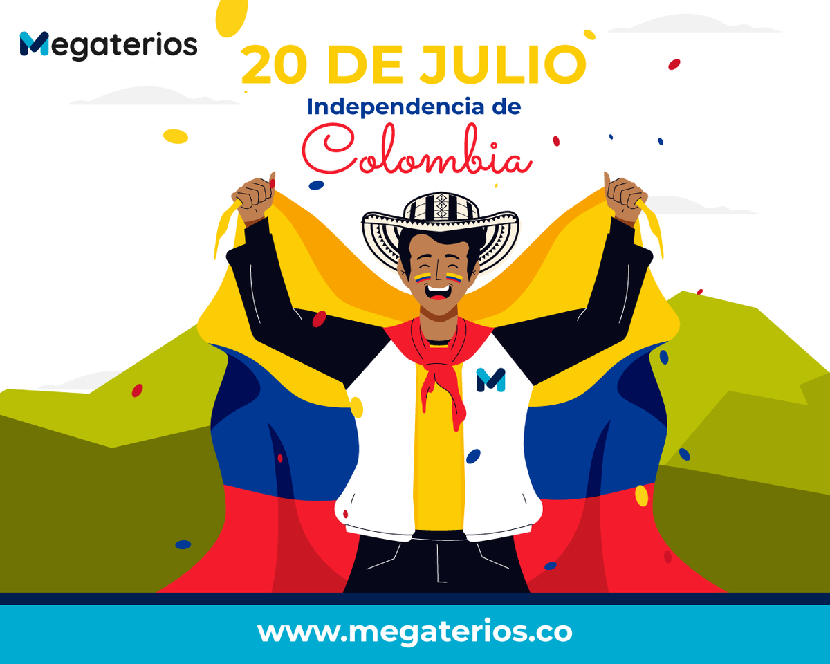 🇨🇴 Hoy no es un día cualquiera. Hoy celebramos el orgullo de ser colombianos 🇨🇴 ¡Feliz Día de la Independencia! 🥳 #DíaDeLaIndependencia #Colombia #20deJulio