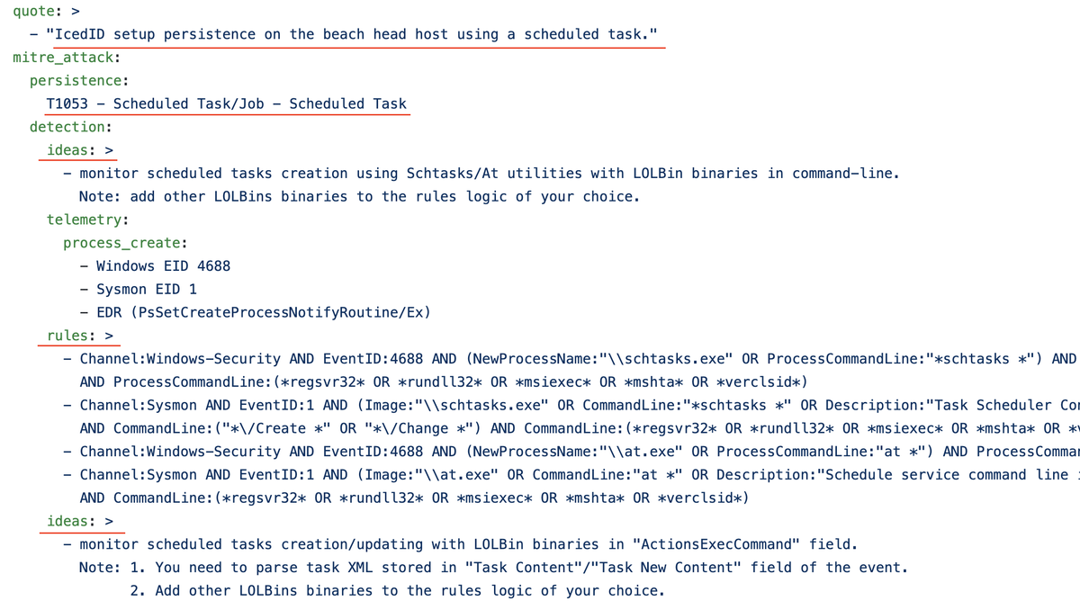 BlackMatter23's tweet photo. Continue #REvil TTPs hunting campaign🎯
+8 detection ideas &amp; 18 rules:
  - T1053 - Scheduled Task/Job
  - T1134.001 - Token Impersonation/Theft
  - T1548.002 - Bypass UAC
https://t.co/kzkpG061Rf

I'd like to thank @TheDFIRReport team for provided clarifications!

#threathunting https://t.co/iaMD8lEPzS