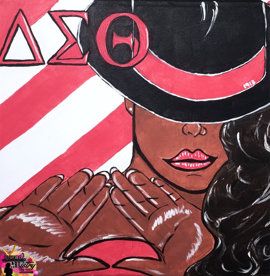 TopshelfARTist's tweet photo. Know a deserving Delta Sigma Theta lady who would love this painting?

Tag &amp; share why they are the epitome of DST!

Winner chosen by 7/25/21.  Winner pays shipping &amp; handling (approx. $40).  Painting valued at $100, size is 12x12.  Open to FB, IG &amp;Twitter.

#deltasigmatheta #dst https://t.co/L1TIGIgBhD