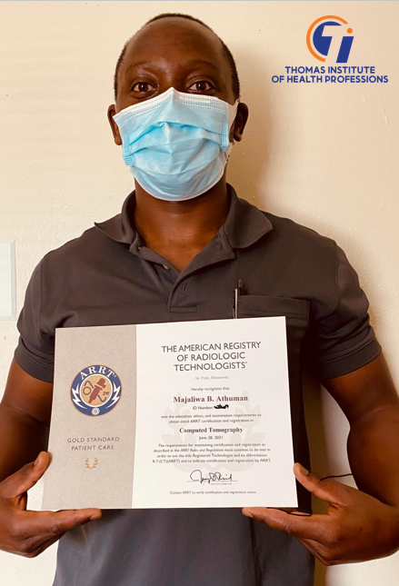 ThomasHealthPro's tweet photo. Thomas Institute of Health Professions will like to Congratulate Majaliwa A. of TX for passing his ARRT CT Registry!  
See more success stories on FB:
https://t.co/jAY0dSc4nt
Register: https://t.co/IOd1vZdn55

#thomasinstituteofhealthprofessions #ARRT #CT #thomashealthprofessions https://t.co/Hb4QmR9dhf