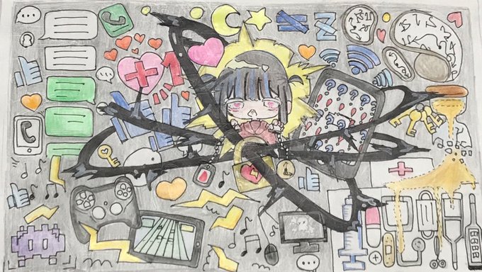 ネット依存のtwitterイラスト検索結果