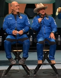 I see the Space Cowboy. Is the other one the Gangster Of Love? #BlueOrigin