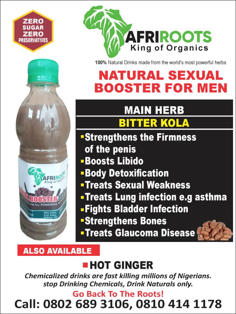 AFRIROOT's tweet photo. @Hayomide_1 Have you taken #Afriroots #Sexualbooster drink today? 

Check out it’s benefits and get a bottle from the store nearest to you. https://t.co/y9hDiaPKUv
