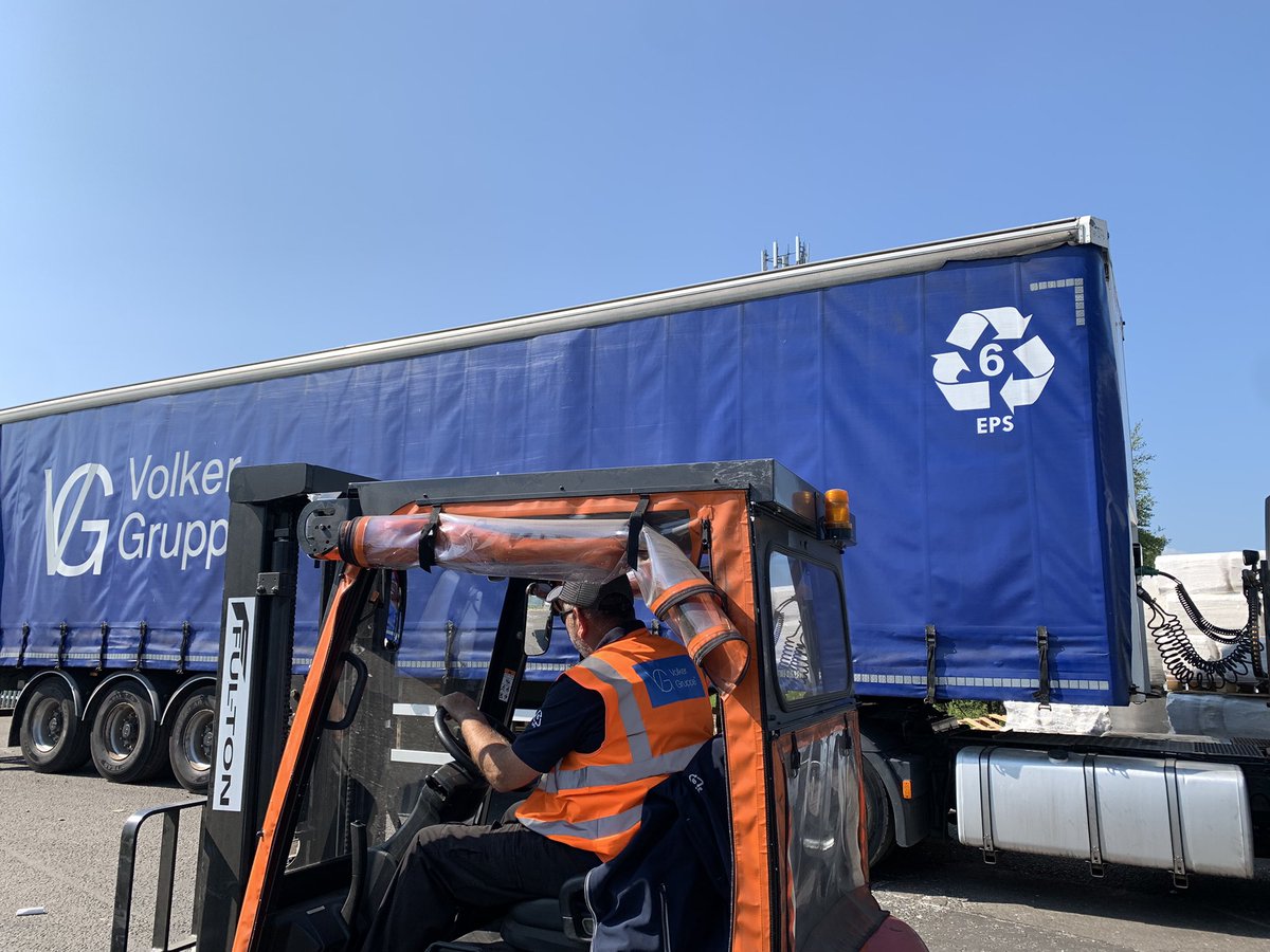 Another load of #EPS arrives at our EPS recycling facility for processing.