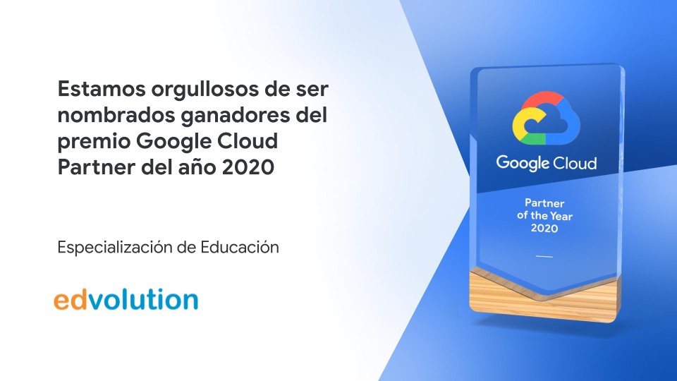 EdvolutionEs's tweet image. En #edvolution  España nos enorgullece haber sido nombrados ganadores del premio Socio del año de Especialización de Educación de Google Cloud 2020.
 #partneroftheyear #edvolution  
@gcloudpartners
