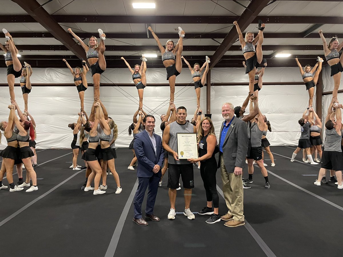 Big thanks to @StateRepArconti and Rep Ken Gucker for their advocacy and for visiting XTreme Cheer to recognize their teams that competed and placed well in World competition this year.  Tremendous athletes and tremendous gym owners making Danbury and CT proud!