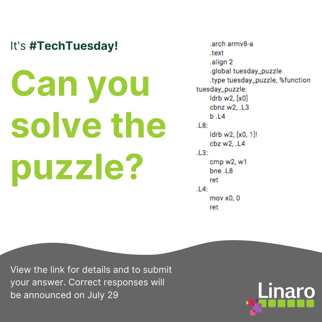 Linaro It S Techtuesday Can You Solve The Puzzle Let Us Know In The Comments If You Answered Correctly To Give Others A Chance To Solve Please Do Not Reveal The Linaro It S Techtuesday Can You Solve The Puzzle Let Us Know In The Comments If You Answered Correctly To Give Others A Chance To Solve Please Do Not Reveal The