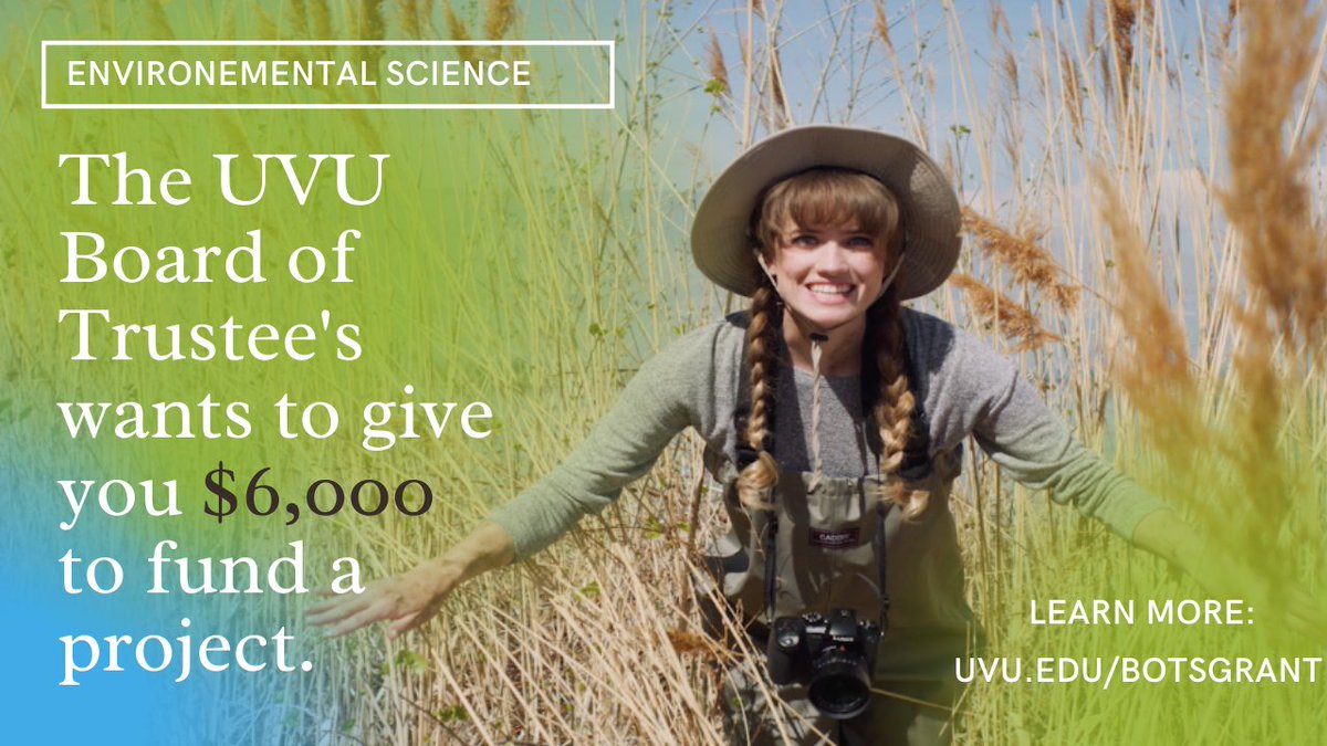 EngagedLearnUVU's tweet image. Learn more about the Board of Trustee's Award: uvu.edu/undergrad-rese…
Deadline: September 30th