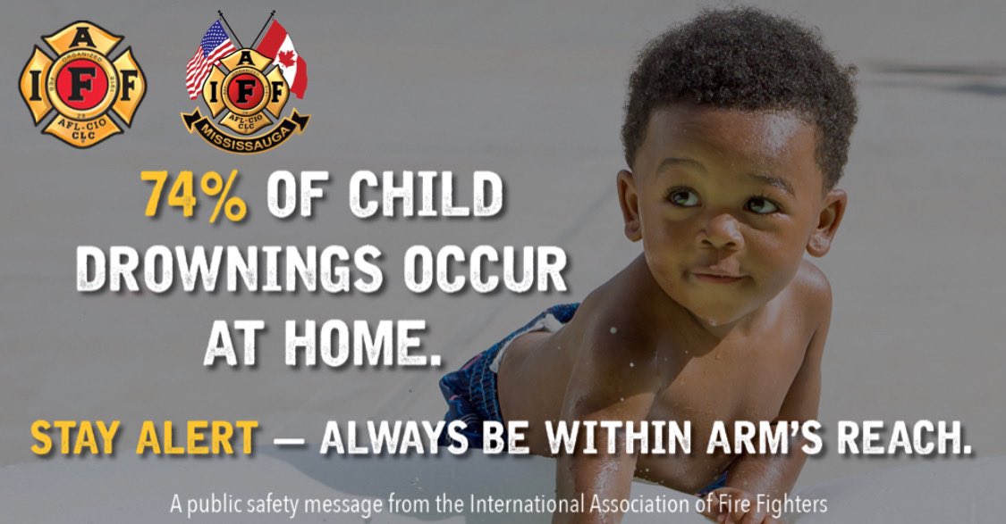 It’s National Drowning Prevention week. 

Did you know that nearly 75% of drownings involving children happen at home — a sobering statistic, &amp; one that is more relevant than ever this summer.

Stay alert &amp; keep your family safe. 

 #NDPW2021

<a href="/IAFFCanada/">IAFF Canada Fire Fighters - Pompiers AIP Canada</a> <a href="/opffa/">OPFFA</a> #IAFFSafetyTips