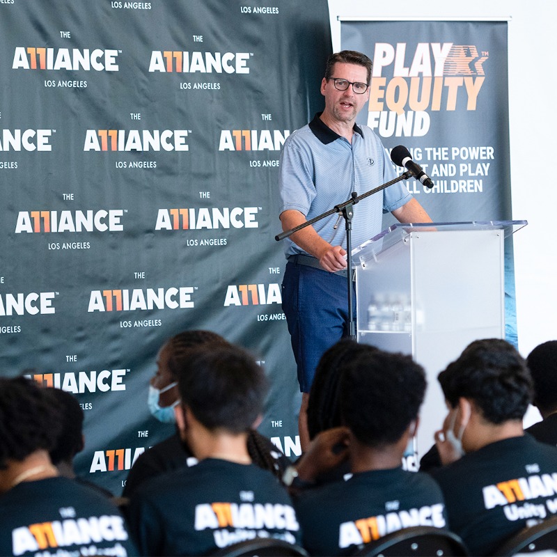 AnaheimDucks's tweet photo. We teamed up with @TheLAAlliance and 10 other SoCal pro teams for their Unity March &amp; Dialogue in support of @BCrusade.