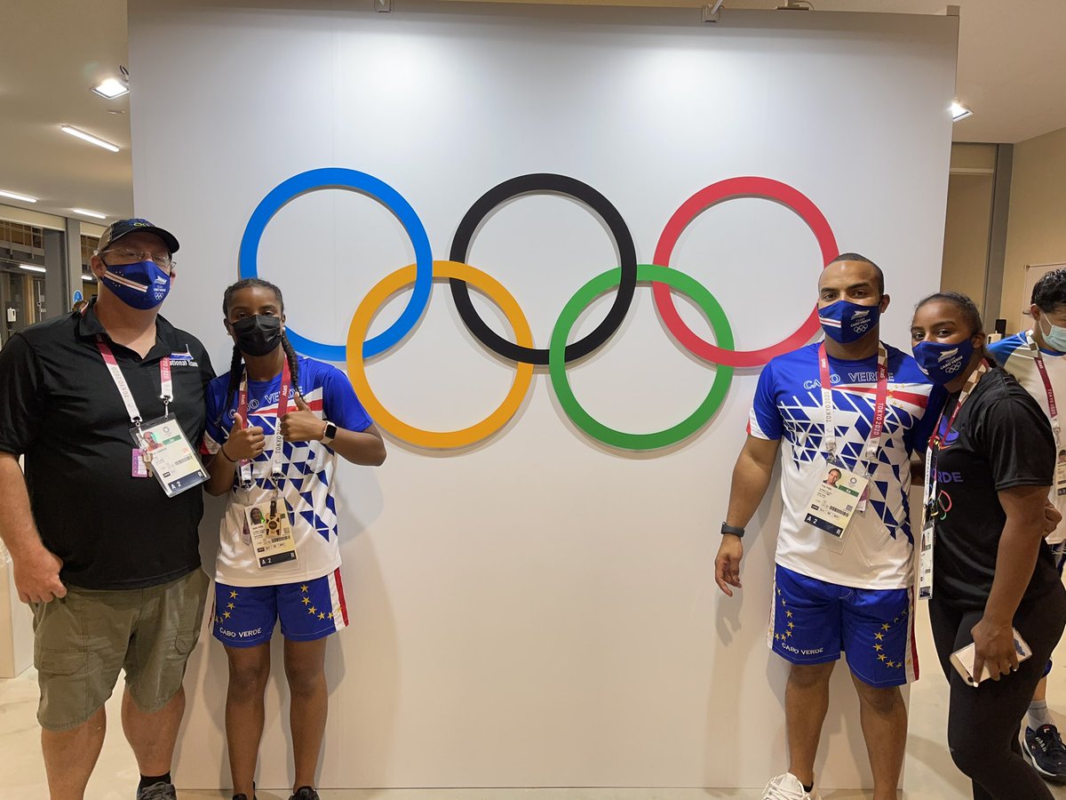 RosieLangello's tweet photo. .@SeekonkHS siblings Troy and Jayla Pina just sent me these photos. They arrived in #Tokyo for the #Olympics on Monday and hit the pool for training. The siblings are making history representing #CapeVerde’s first-ever Olympic swim team! 

@ReporterSports1 @STVNews17  @wpri12 https://t.co/Mun4SPdVzp