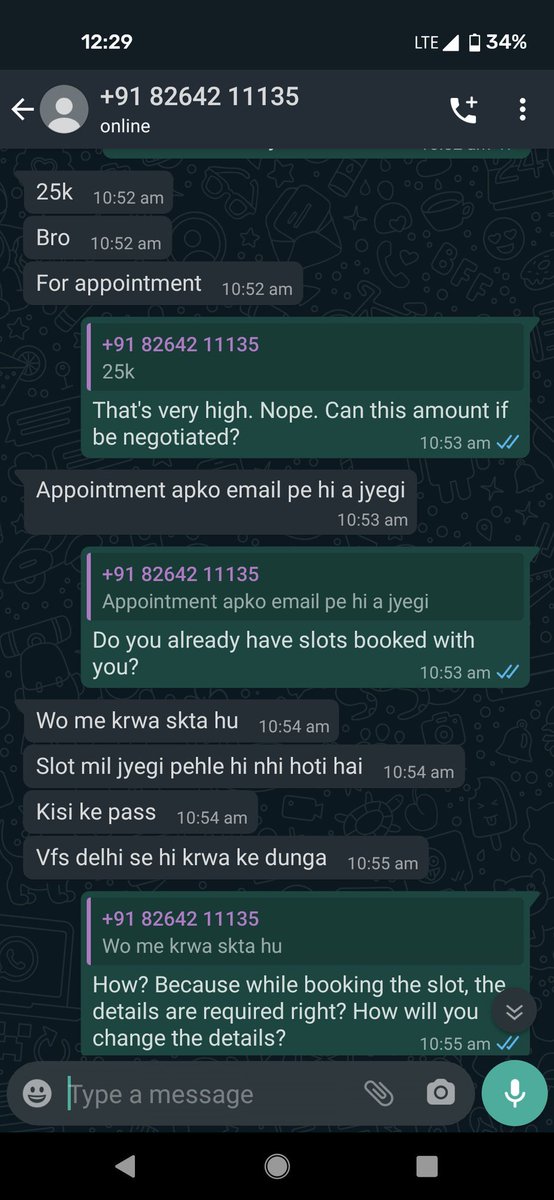 RupalGurjot's tweet photo. Proof of the scam. @vfsglobalcare @GermanyDiplo Immediately look into this matter. Situation is already tough for students. Have some moral standards. Private agents charging ₹ for slots.
#scamatVFSDelhi
@AmbLindnerIndia @VFSGlobal 
@DrSJaishankar @MEAIndia https://t.co/RBNeXEDkrC