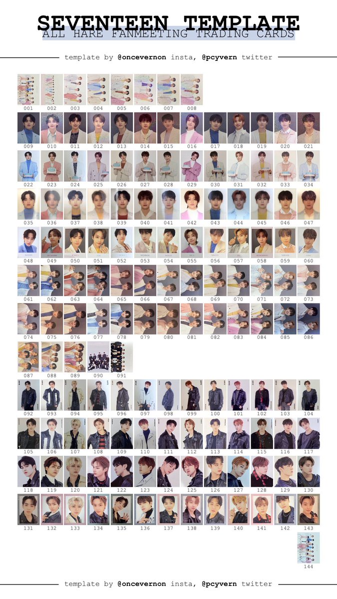 Seventeen　セブンティーン　HARE　ペア　コンプリート　トレカ full seventeen hare special fanmeeting trading card template