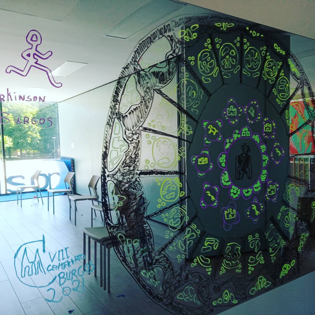 En #Burgos estamos de celebración, nuestra catedral cumple 800 años @catedral2021 por eso en #TerapiaOcupacional en <a href="/parkinsonburgos/">Parkinson Burgos 🚶🏻</a> hemos dibujado a mano el Roseton del Sarmental. Un trabajo precioso que nos acompañara en nuestras terapias.