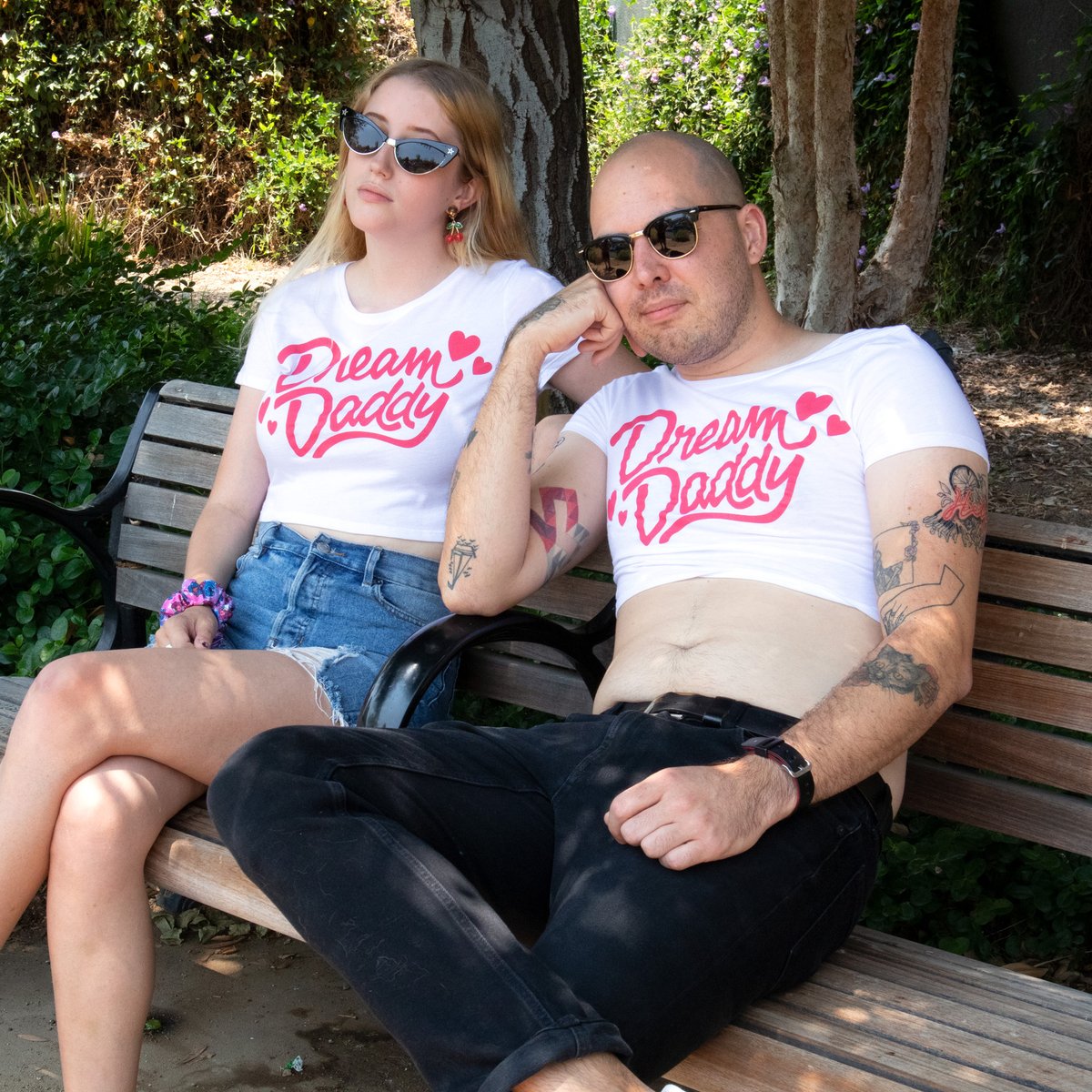 SURPRISE NEWS FOR YOU DADS! The very rare and much sought after Dream Daddy tank and crop top are back in stock for a limited time only!!!

gamegrumps.com/merch