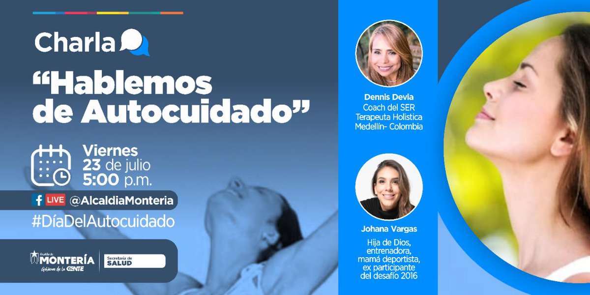 monterialcaldia's tweet photo. ❓Sabes qué es el autocuidado❓

Quizás creas que solo es usar el tapabocas y lavarte las manos: ¡Bien!,👏🏻Pero eso no lo es todo🤔

Te invitamos a conectarte este viernes 23 de julio a las 5:00 de la tarde en nuestro en vivo con las donde aclaremos todas tus dudas.

#AhoraLaSalud https://t.co/Mcnb9b2FDG