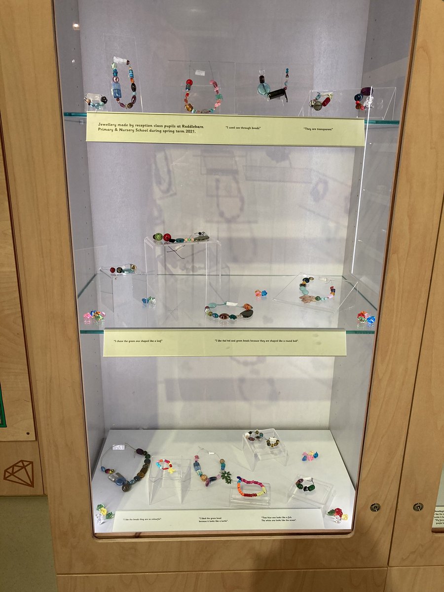 Raddlebarn_Sch's tweet photo. Our reception children (and families) had their VIP Mini Brum reveal today. Here is some of the jewellery in the exhibit at @thinktankmuseum https://t.co/cA0nzdyDdG
