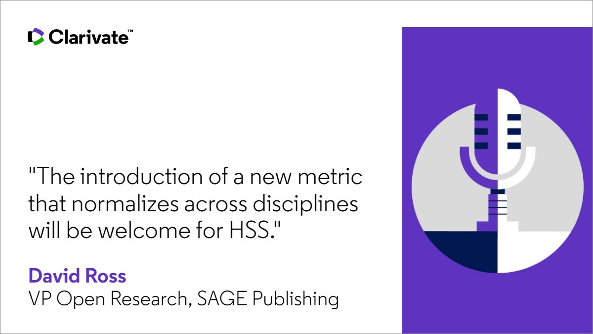 Clarivate's tweet image. Podcast&amp;gt;&amp;gt; David Ross, VP of Open Research at @SAGE_Publishing, shares the benefit of metrics and their role in assessing journal performance on the latest #JournalCitationReports episode of 'Ideas to Innovation'. Listen now! 🎧  bddy.me/3xVTcbk

#Clarivatepodcast #JCR2021