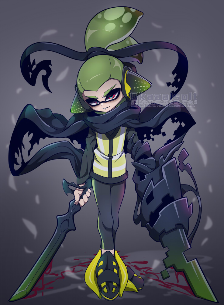 インクリング ,イカボーイ(スプラトゥーン) 「化物 」|ぅゎぉのイラスト