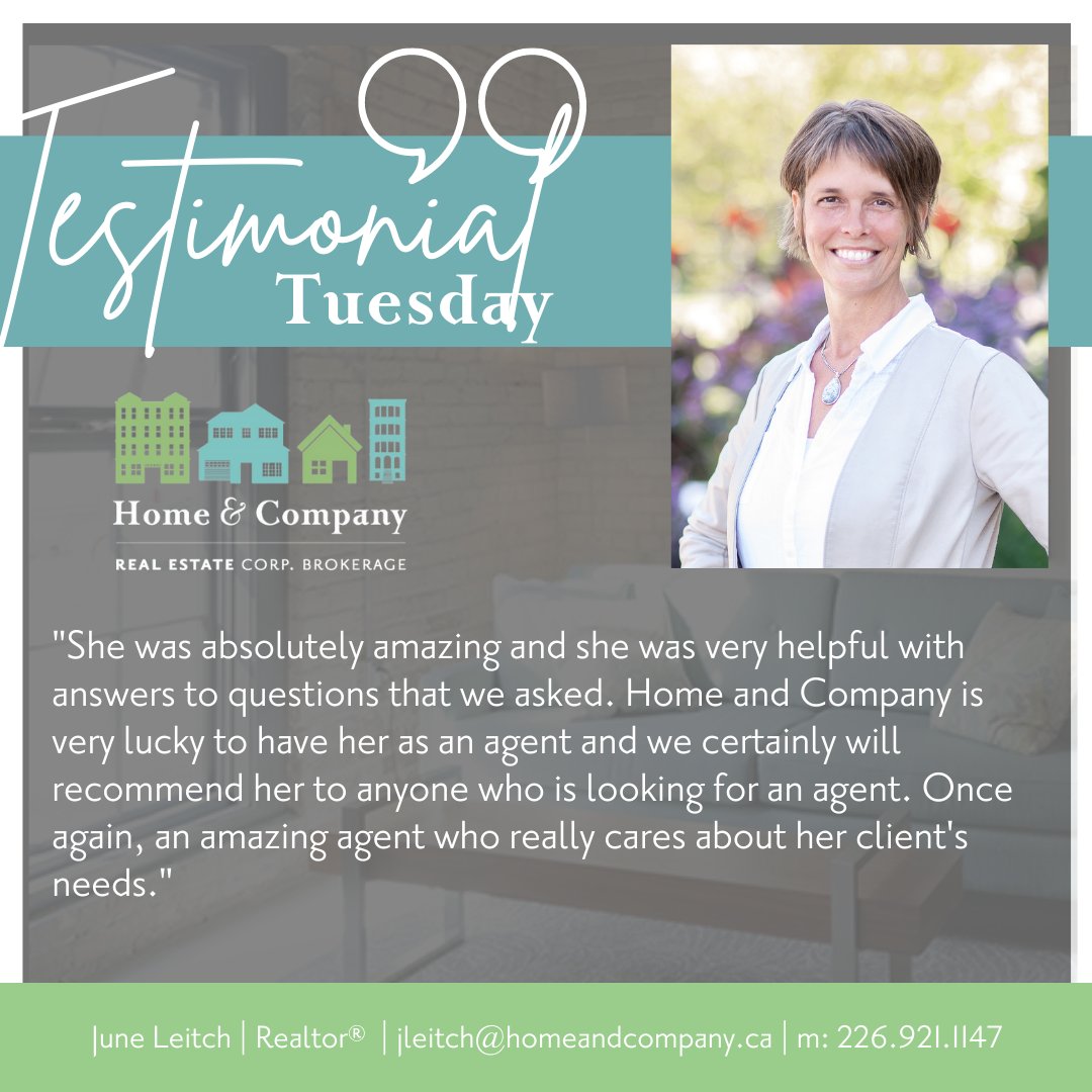 HandCStratford's tweet photo. Don't just take it from us... take it from our TESTIMONIAL TUESDAYS!
 
#TestimonialTuesday #positivetalktuesday #exceptionalservice #boutiquebrokerage #stratfordon #stratfordrealestate #whattheysaid #youcantmakethisstuffup #homeandcompany #homeandcompanyrealestate https://t.co/RkKGGk6KvR