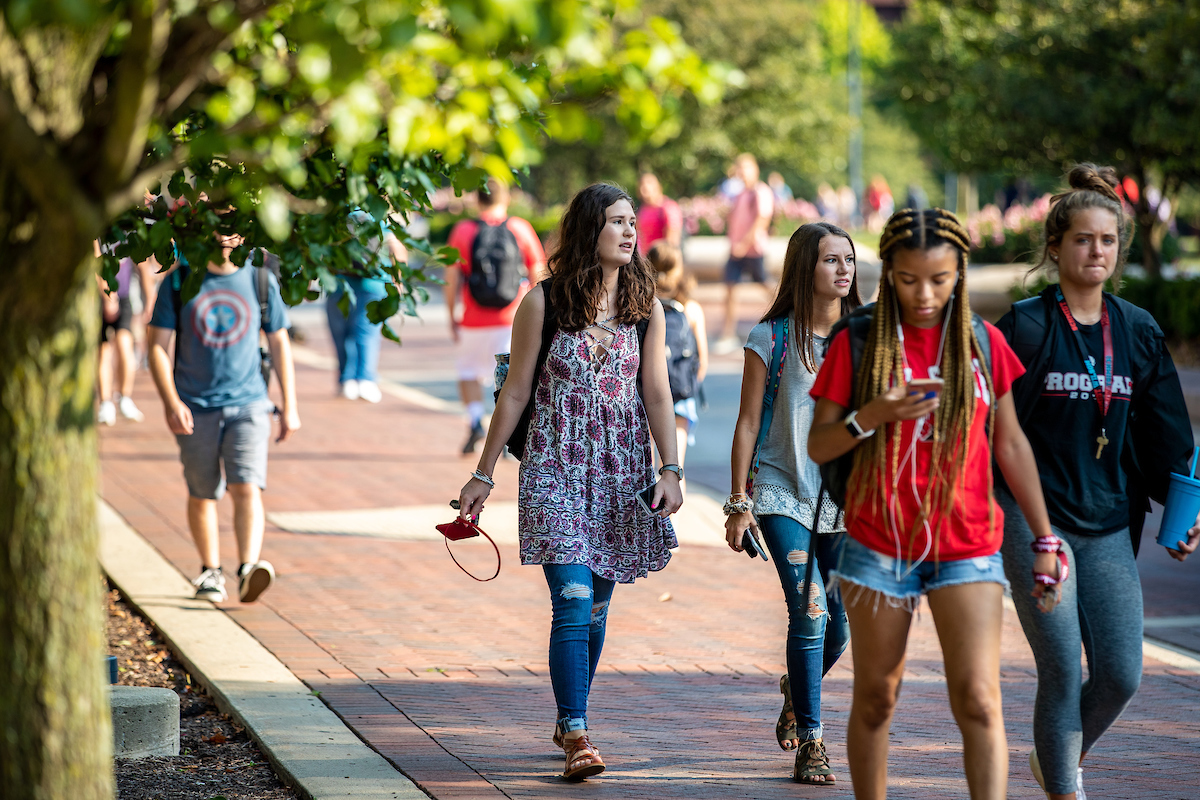 BallState's tweet photo. Back to school. Back to school. This Fall things return to normal with the in-person, on-campus learning and socializing that makes our campus so vibrant. 

We can’t wait to see you back here! #FlytoFall https://t.co/SGV0HiU6X7