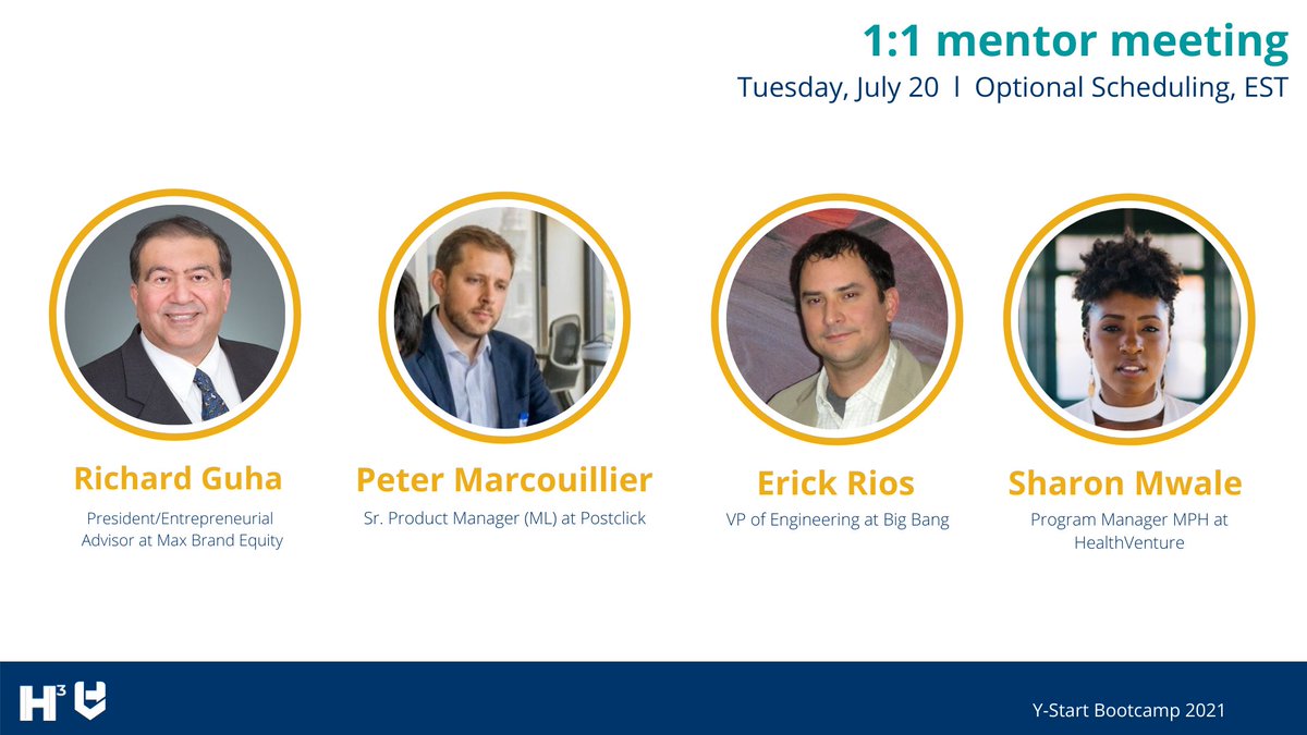 We would like to thank the Mentors of Y-Start Bootcamp 2021 for supporting this year's cohort of founders. 
#YSTART2021 #venturecapital #startups #digitalheatlh #healthcare #innovation #founders #VC #mentoring