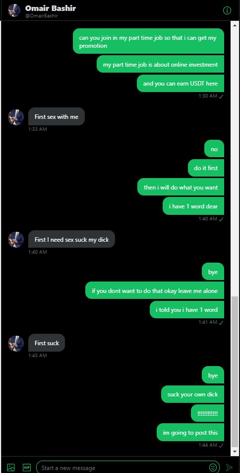 see this guy? he have no manner and respect <a href="/OmairBashir/">Omair Bashir</a> please report this guy he's abusing me