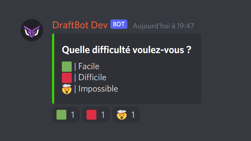 DraftBot_FR's tweet image. Vous avez été beaucoup à trouver DraftBot trop fort au Puissance 4, lors de la prochaine MàJ DraftBot pourra endosser plusieurs casquettes 😉
