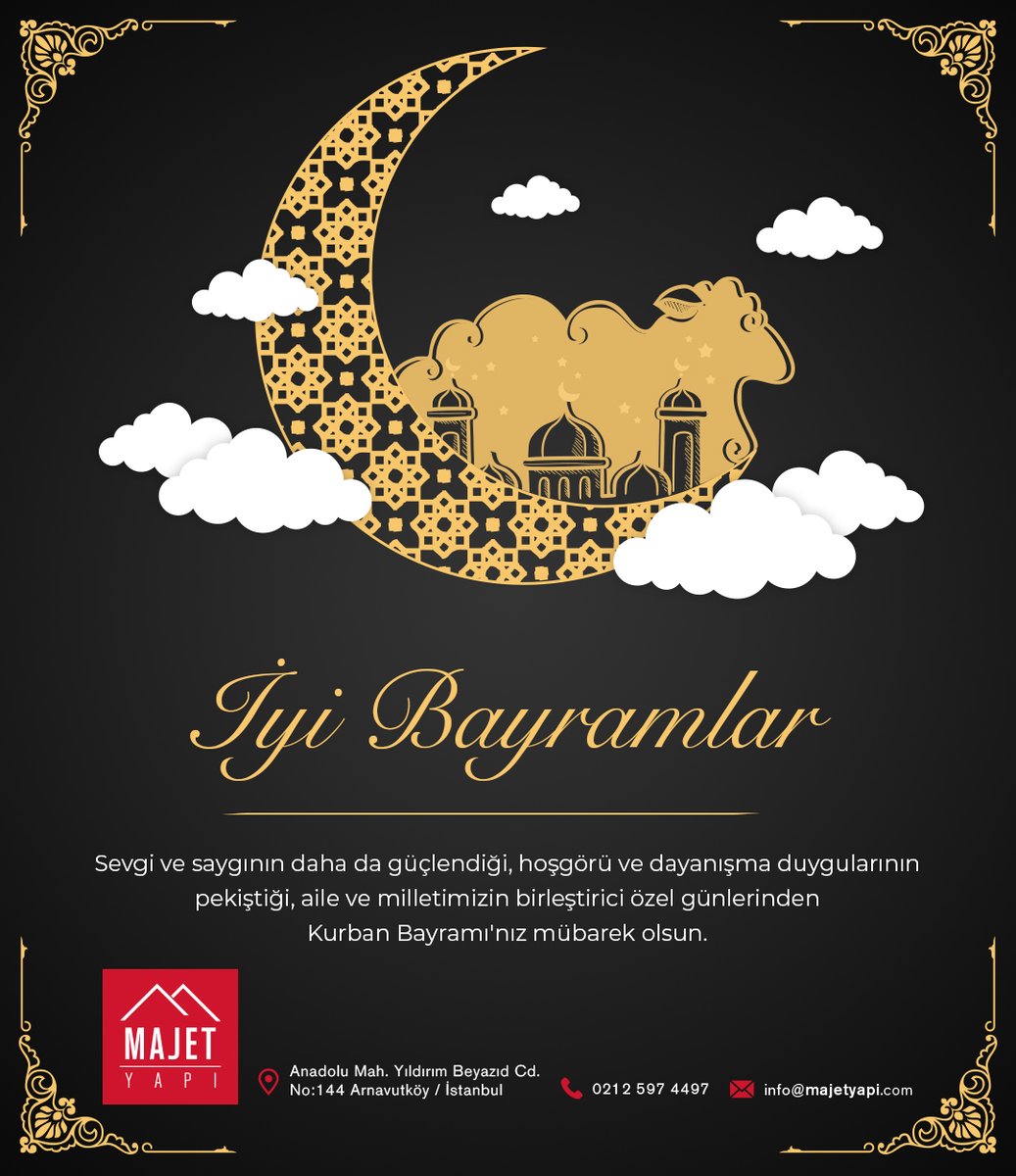 Kurban Bayramı’nız mübarek olsun. 🐏

📍 Anadolu Mah. Yıldırım Beyazıd Cad. No: 144 Arnavutköy/Bolluca
☎️ 0212 597 44 97
📲 0544 197 44 97
📨 info@majetyapi.com
💻 majetyapi.com

#majetyapi #termalseramik #arnavutköyseramik #banyo #tasarım #yapımalzemeleri #seramik