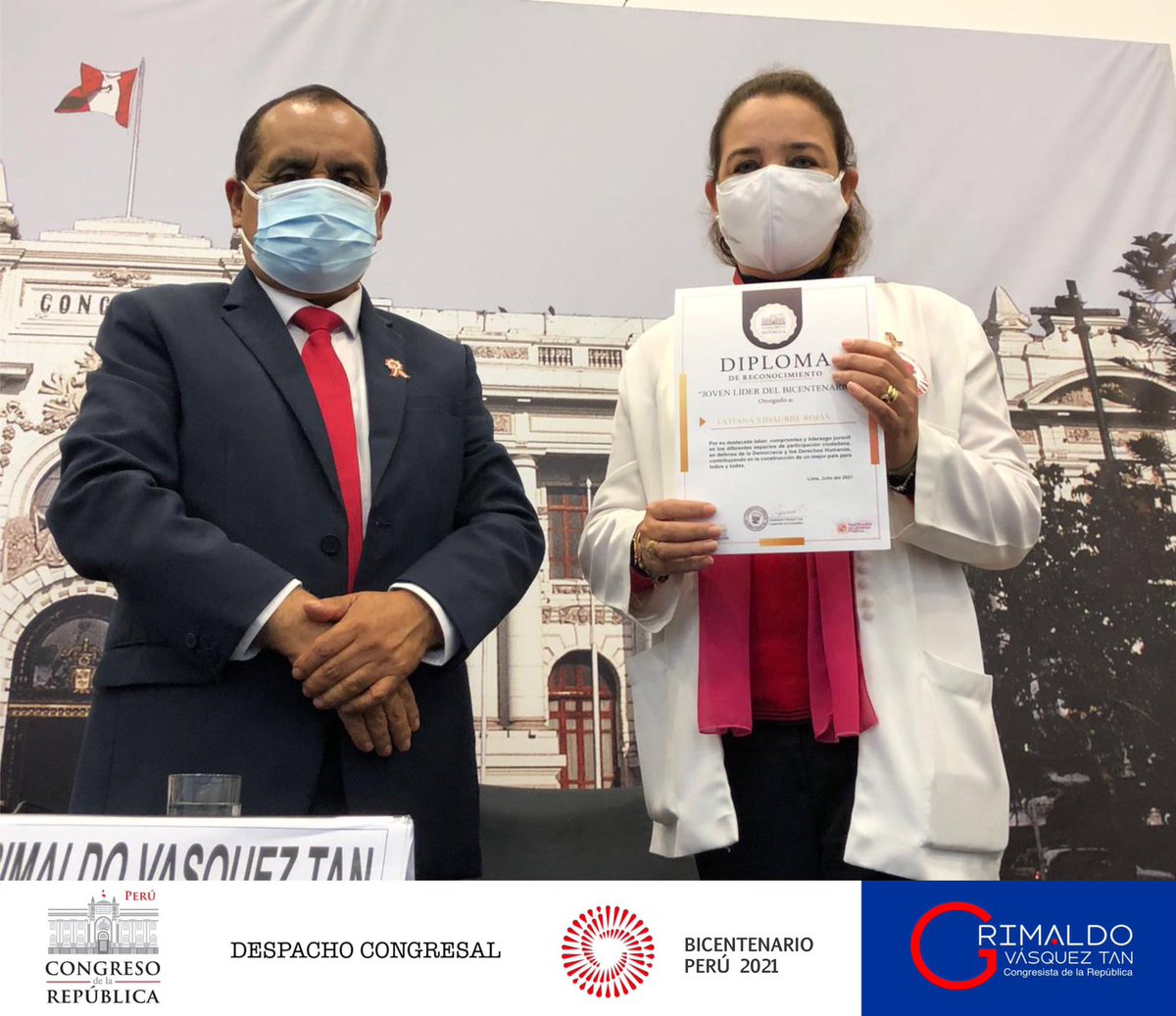 grimaldo_vt's tweet photo. por parte de la @comision_descen del Congreso Perú, que me honro en presidir  y de la Red Mundial de Jóvenes Políticos de Perú, esto con el fin de seguir incentivando una mayor participación y visualización de la juventud, en el reto de construir un mejor país para todos. https://t.co/UOQWnCAp94